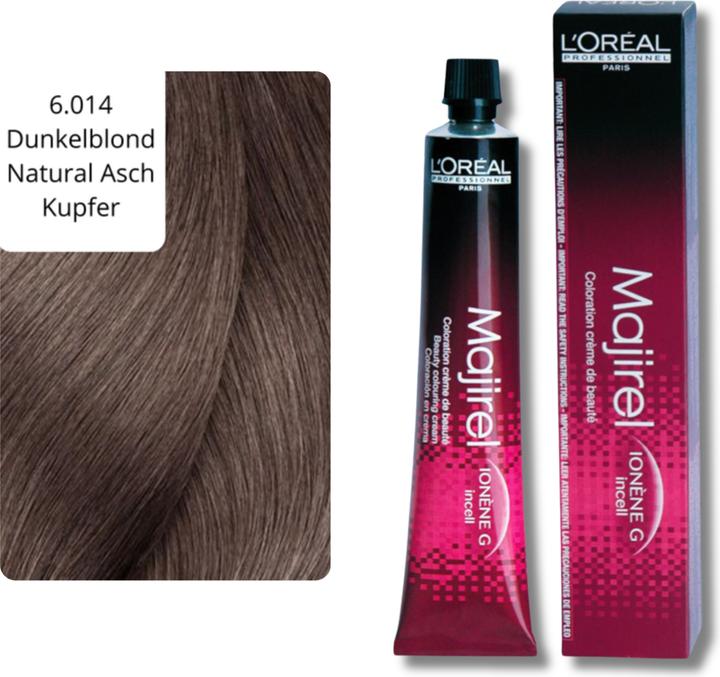 Produktbild L'Oréal Professionnel Majirel (6.014 Dunkelblond Natural Asch Kupfer)