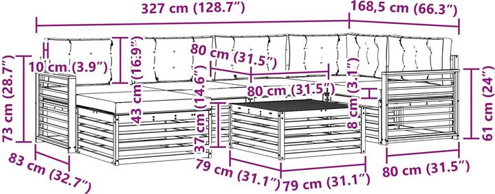 Produktbild vidaXL Outdoor-Sofa