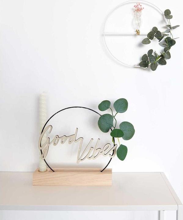 Produktbild Rico Design Metallring mit Querstrebe Weiss, 25 cm