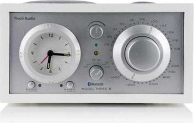 Productafbeelding Tivoli Audio Audio - Model 3 BT met USB - Wekkerradio met Bluetooth - Wit/Zilver (AM, FM, Bluetooth)
