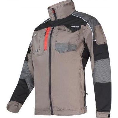 Lahti Pro, Arbeitsjacke, khaki-black sweatshirt with 2XL stretch inserts (L4041005) (XXL)