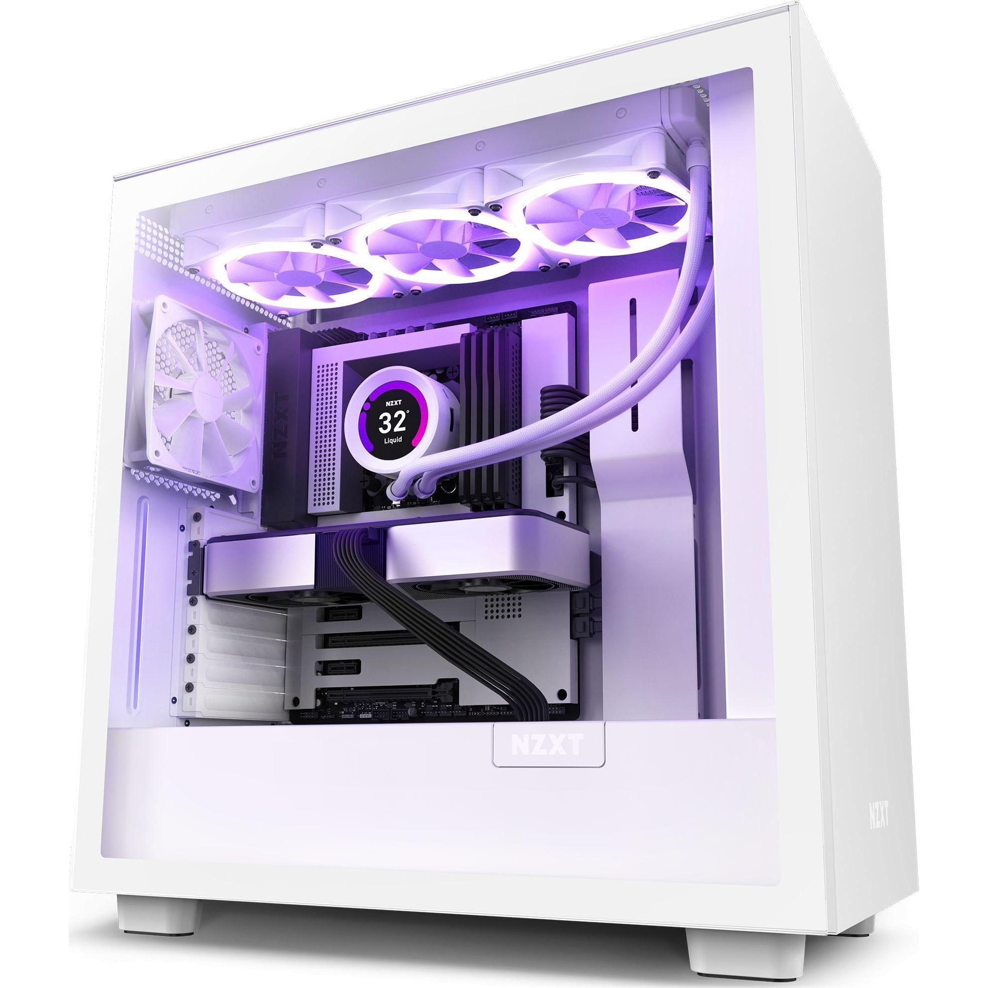 NZXT H7 (ATX, mATX, E-ATX, Mini-ATX), PC Gehäuse, Weiss