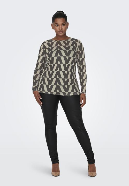 Immagine prodotto Only Top a rete curvy con maniche lunghe (S)