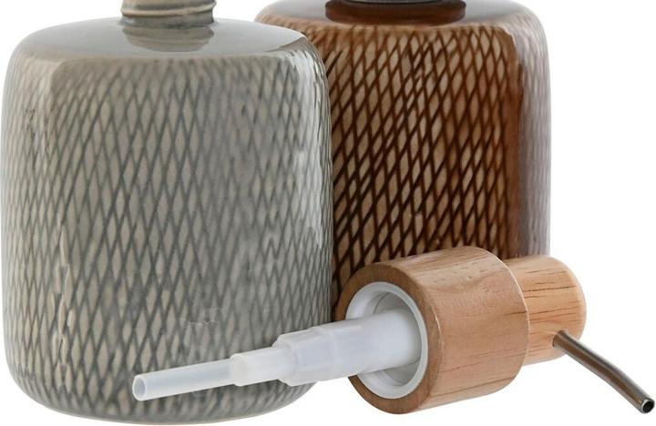 Produktbild Esprit Seifenspender Home Braun Grau Polyäthylen Steingut 8,5 X 8,5 X 16 cm (2 Stück)