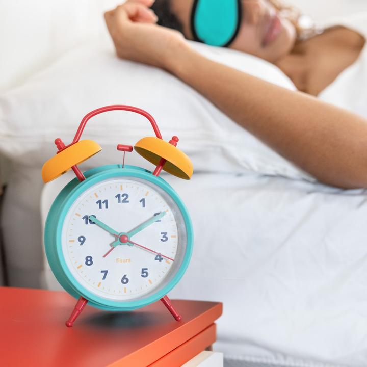 Produktbild Fisura RETRO ALARM CLOCK blue & yellow