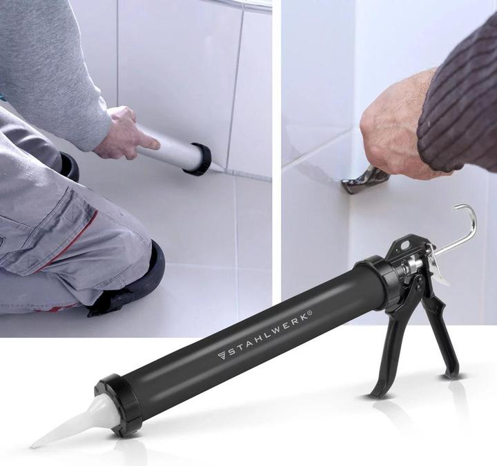 Actual product image Stahlwerk Silicone gun SPB-600 ST with 600 ml aluminum silicone gun