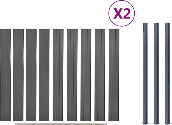 Produktbild VidaXL Zaunelement-Set WPC