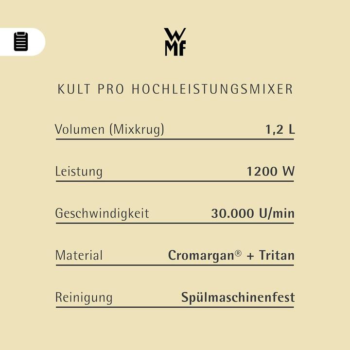 Produktbild WMF Kult Pro Multifunktionsmixer (1200 W)