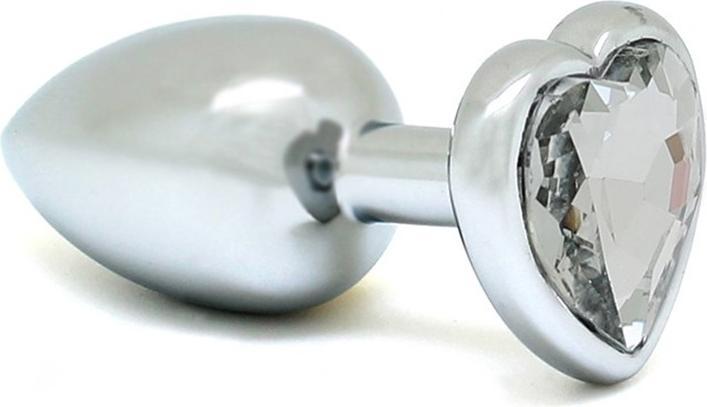 Rimba Buttplug in acciaio inossidabile piccolo cuore argento