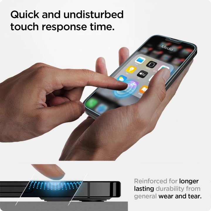 Productafbeelding Spigen Glass.tR EZ Fit (2 Stuk, Apple iPhone 14, Apple iPhone 13, Apple iPhone 13 Pro)