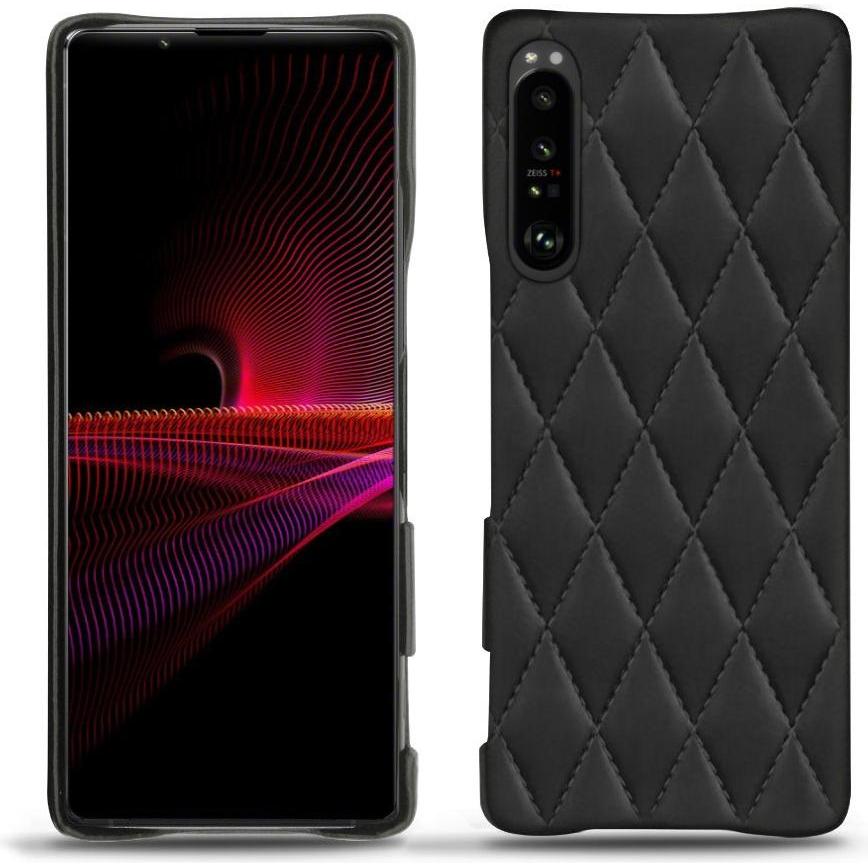 Noreve Lederschutzhülle (Sony Xperia 1 III), Smartphone Hülle, Schwarz