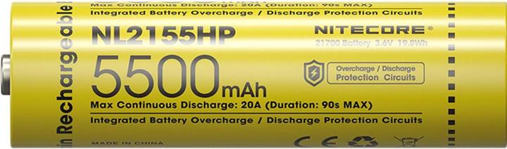 Produktbild Nitecore NL2155HP 5500mAh 21700 High Performance Rechargeable Li ion Battery (21700, 5500 mAh)