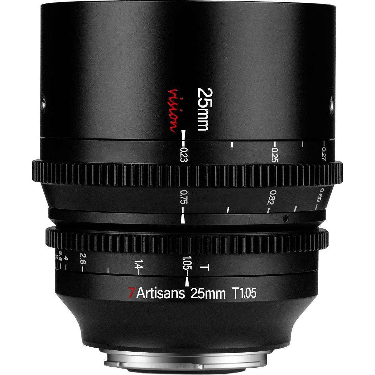 7artisans Festbrennweite 25 mm T1.05 (Micro Four Thirds, Micro Four Thirds), Objektiv, Schwarz