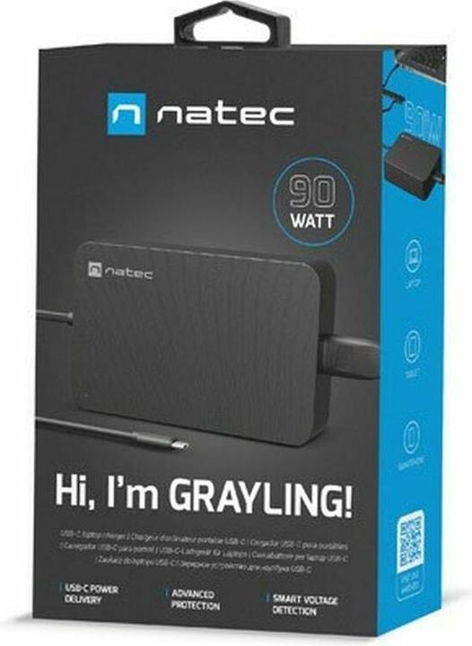 Actual product image Genesis Zasilacz do laptopa Natec GRAYLING USB-C (NZU-2035) (90 W)
