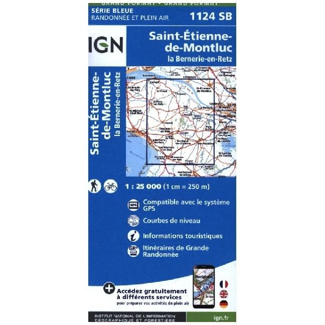 1124SB Saint-Etienne de Montluc La Bern, Landkarte