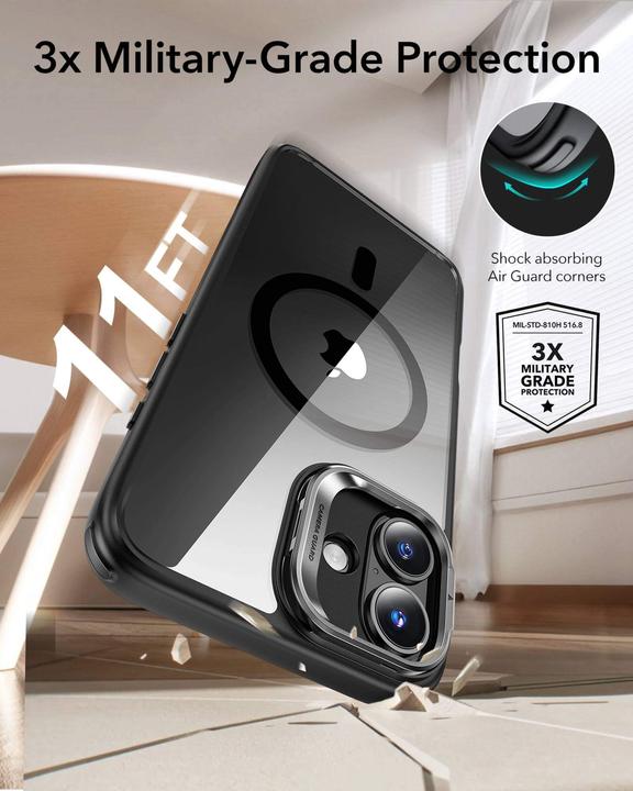 Immagine prodotto ESR Custodia HaloLock ibrida classica con supporto Stash (Apple iPhone 16)