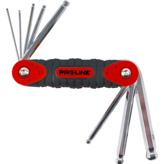 Proline, Sechskantschlüssel, Pro-Line Sechskantschlüsselsatz multifunktional 1,5-8mm mit Kugel 8tlg. (48378)