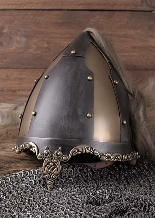 Actual product image Battle Merchant Rus helmet with horsehair tuft