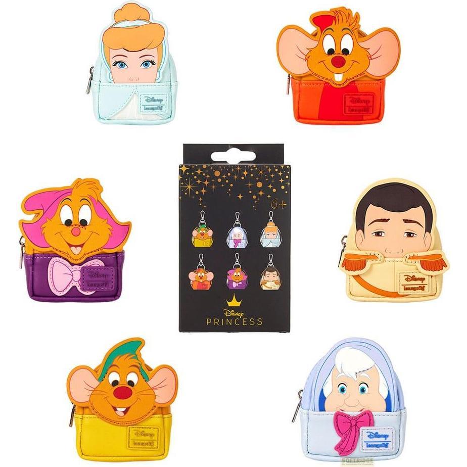 Loungefly, Portachiavi, Disney Cinderella 75th Anniversary Mystery Mini Backpack Bag Charm