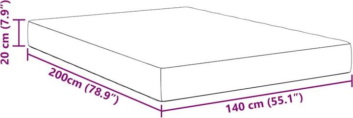 Produktbild vidaXL Bettmatratze (Federkern, 140 x 200 cm)