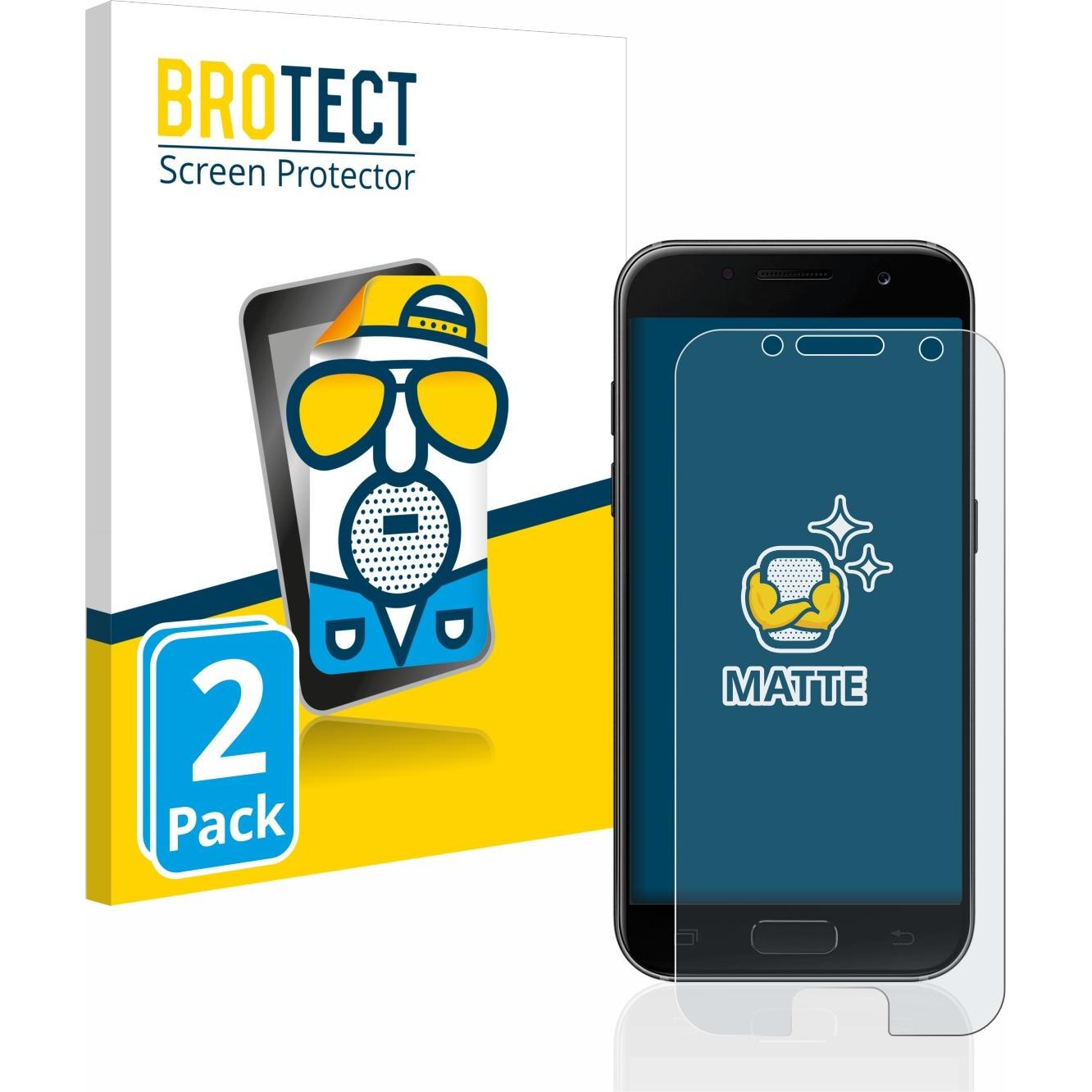 BROTECT Pellicola protettiva antiriflesso opaca (2 pz., Samsung Galaxy A3 (2017)), Pellicola protettiva smartphone, Grigio