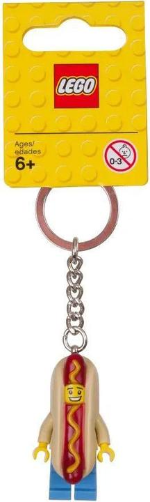 Actual product image LEGO City man in hot dog costume key ring (853571)