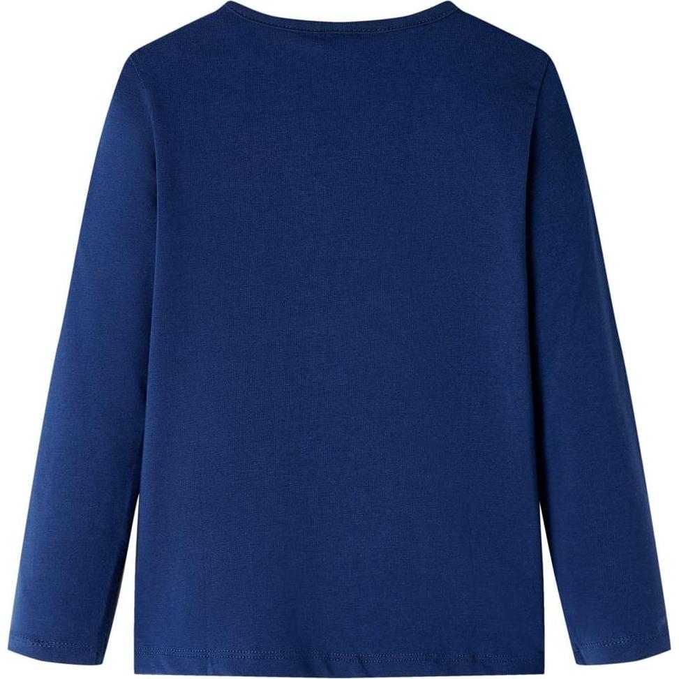 Thumbnail - VidaXL, Unisex, Shirt, Kinder-Langarmshirt Marineblau 116,Material: 95 % Baumwolle, Blau, (116)