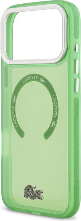 Actual product image Lacoste Shockproof Transparent Frosted MagSafe Case for iPhone 17 Pro Max Green (Apple iPhone 17 Pro Max)