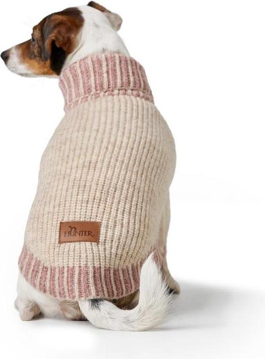 Productafbeelding Hunter Dogcoat Odense 45 + muts, beige/roze - (203536) (45, Hondenvacht)