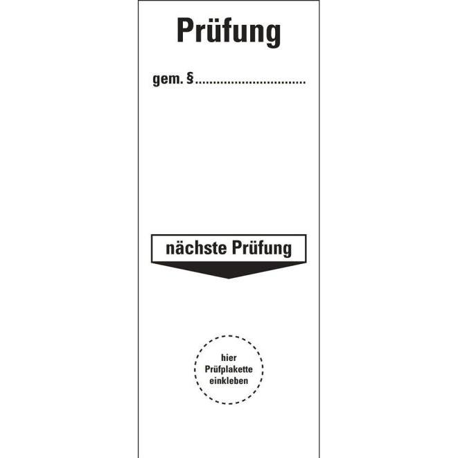 Hein 4275 Grundplakette Prüfung gem....nächste Prüfung,Folie,selbstkl.,100x (4275)