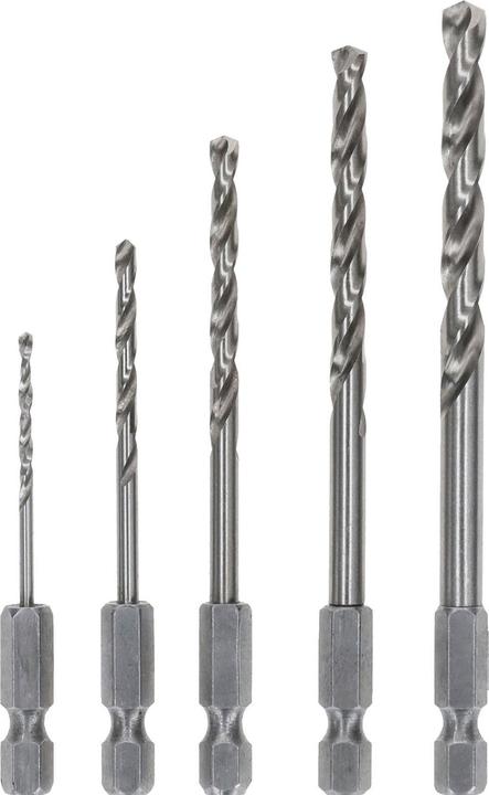 Image du produit Bosch Professional Zubehör PRO Metal HSS-G Hex Spiral Drill Set, 5 pcs. (6 millimètres)