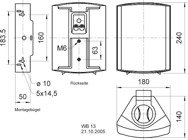 Produktbild Visaton 2-Wege-Kompaktbox, WB 13 100V, 8Ohm