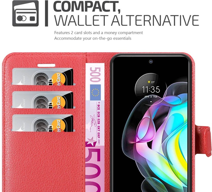 Actual product image Cadorabo Book Stand Case for Motorola EDGE 20 (Motorola Edge 20)