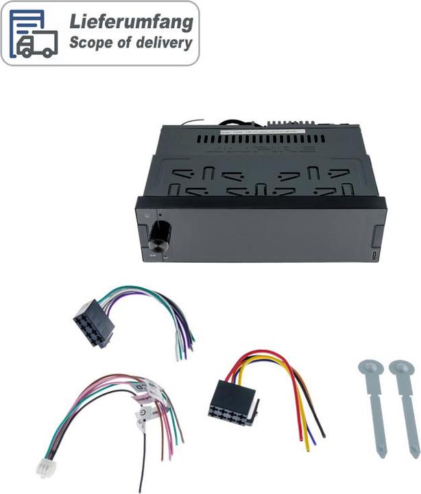 Image du produit Ampire Smartphone 1DIN Radio, 6.38 zoll Display,DAB, Wireless Apple CarPlay - Android (Apple Carplay, Voiture Android)