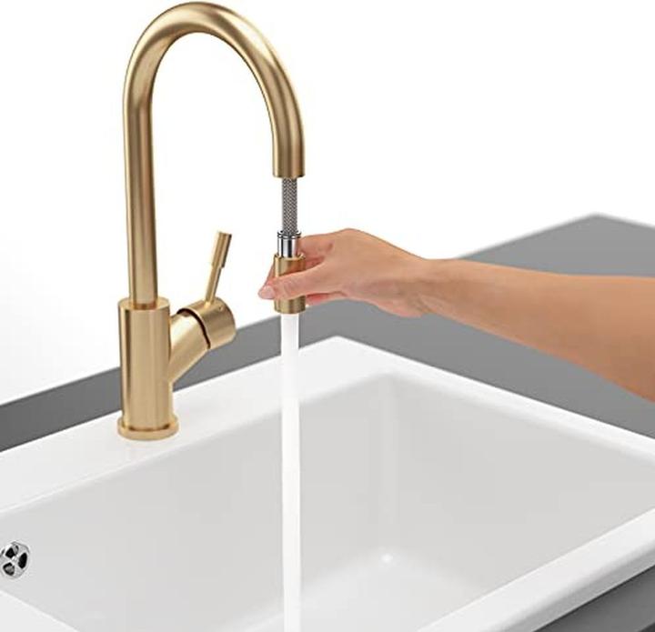 Actual product image Villeroy & Boch V&B EH sink mixer UMBRELLA FLEX gold
