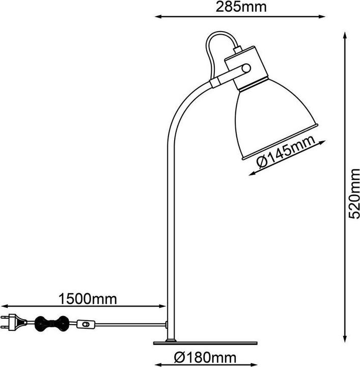 Actual product image Brilliant Erena Table Lamp 52cm Light Green Metal/Wood Cord Intermediate Switch 1 (E27)