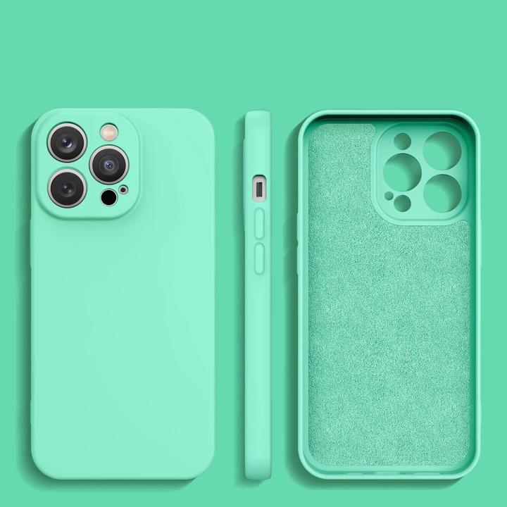Produktbild Hurtel Silikonhülle iPhone 14 Plus Silikonhülle mintgrün (Apple iPhone 14 Plus)