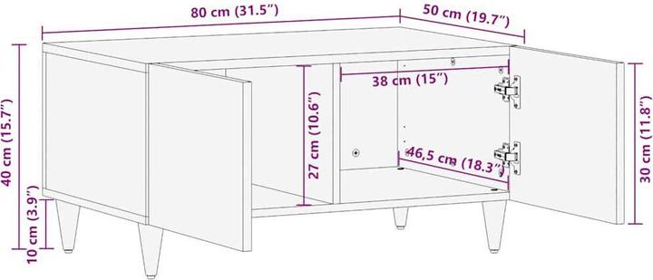Produktbild vidaXL Couchtisch (50 x 80 x 40 cm)