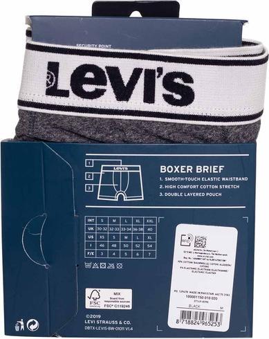 Levis Levi's Boxer 2 paia di mutande 37149-0398 grigio M (56, 57, 58)