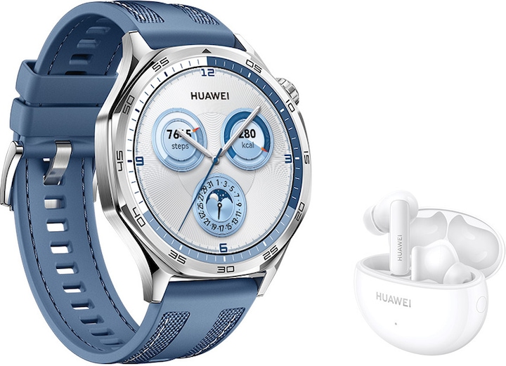 Produktbild Huawei Watch GT5 46mm Blau + Freebuds 5I Kopfhörer
