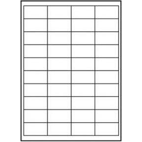 Logo, Etichette, etykiety 48,5mm x 25,4mm, A4, matowe, białe, 44 etykiety, 140g/m2, 25 szt.