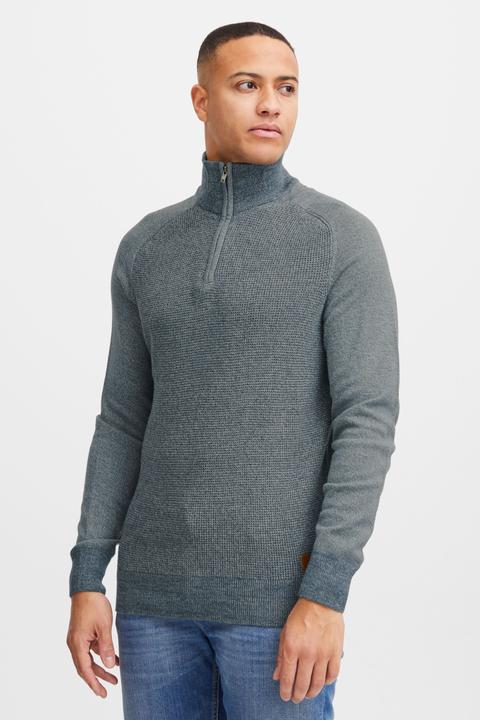 Actual product image Blend Ganbolf Men's Jumper Chunky Knit Pullover Troyer Made Of 100% Cotton With Zipper (S)