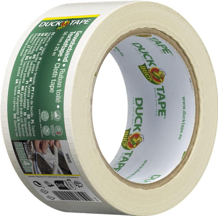 Actual product image Duck Tape ORIGINAL fabric tape white 50 mm x 25m (50 mm)