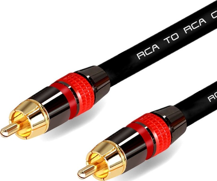 Produktbild Mozo RCA (Cinch) - RCA (Cinch) Kabel 3m schwarz (MCABLE-RR) (3 m, Cinch)