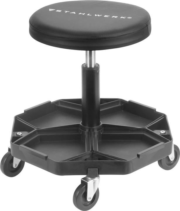 Produktbild Stahlwerk Werkstatthocker WRH-57 ST Schwarz mit 120 kg Tragkraft Werkstattsitz (1 x)
