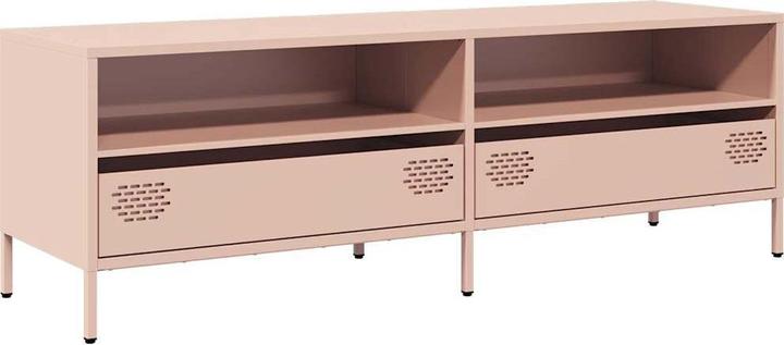 Produktbild vidaXL TV Schrank Lowboard Fernsehschrank Fernsehtisch Rosa Kaltgewalzter Stahl (135 x 39 x 43.5 cm)