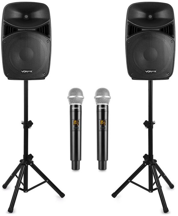 Productafbeelding Vonyx Karaoke set - karaoke set voor volwassenen - Met 2 draadloze microfoons en