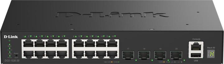 Produktbild D-Link 16 Ports GE + 4 Ports 10G SFP+ Smart Managed Switch (20 Ports)
