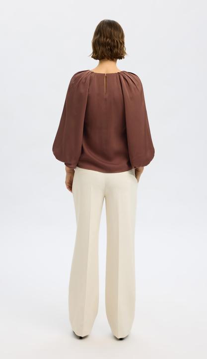 Actual product image Selected Femme Satin Bluse mit 3/4 Ärmeln (34)