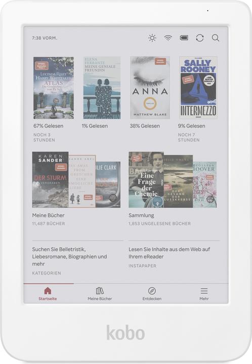 Kobo Clara Colour (6", 16 GB, Weiss)
